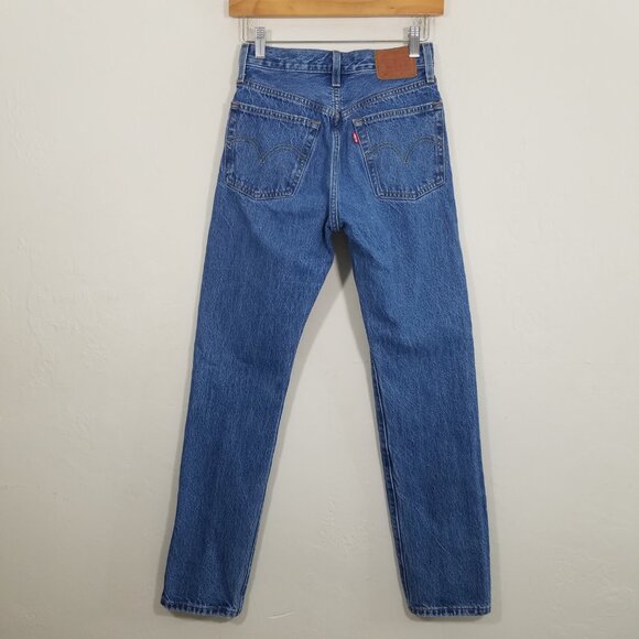 Levi's Premium Button Fly Jeans Blue Size 24 - Picture 5 of 9